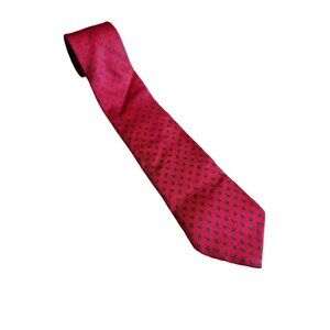 Liberty of London Red Paisley Print Neck Tie Slip-Stitch 100% Silk Necktie 57"
